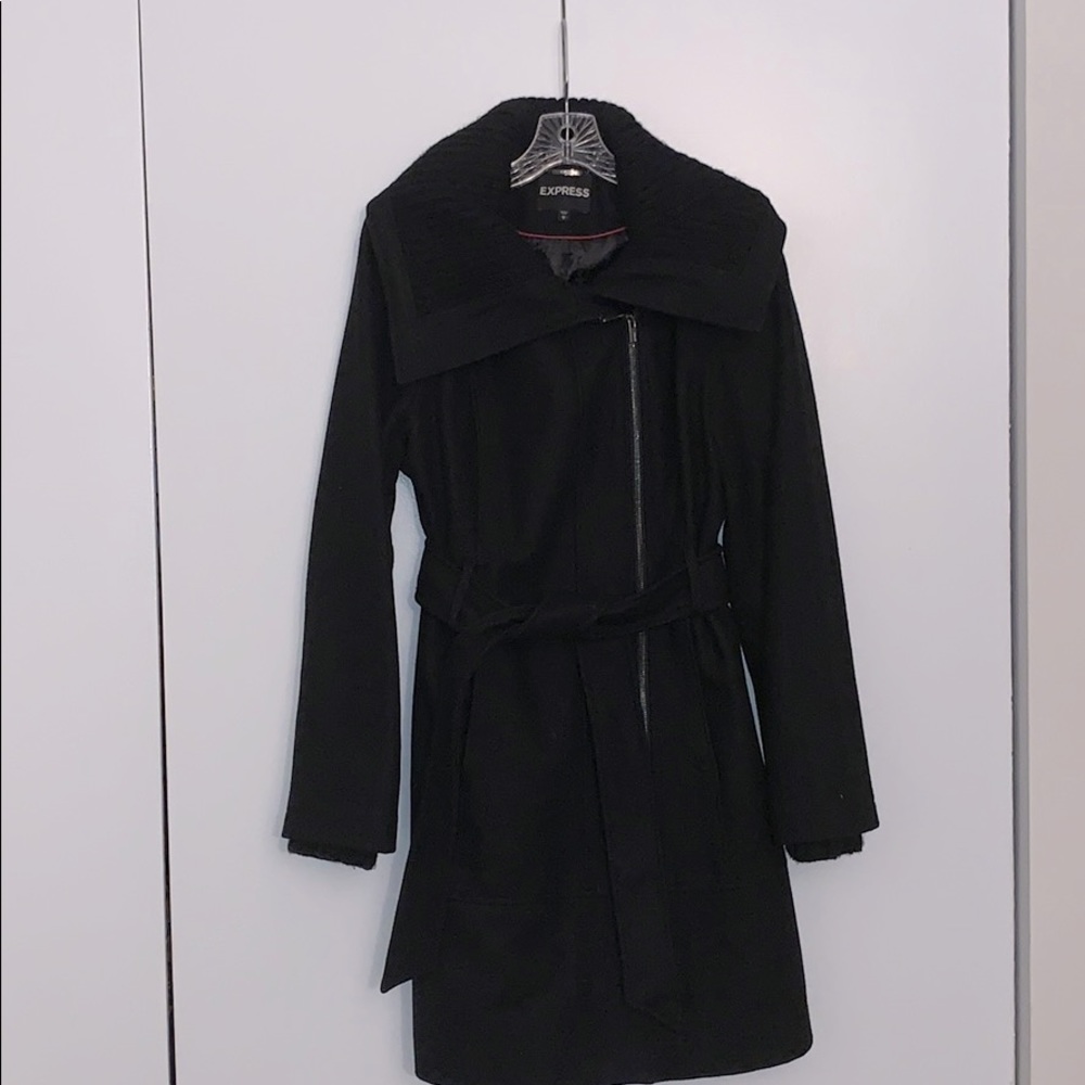 Express Black Winter Coat Size Large